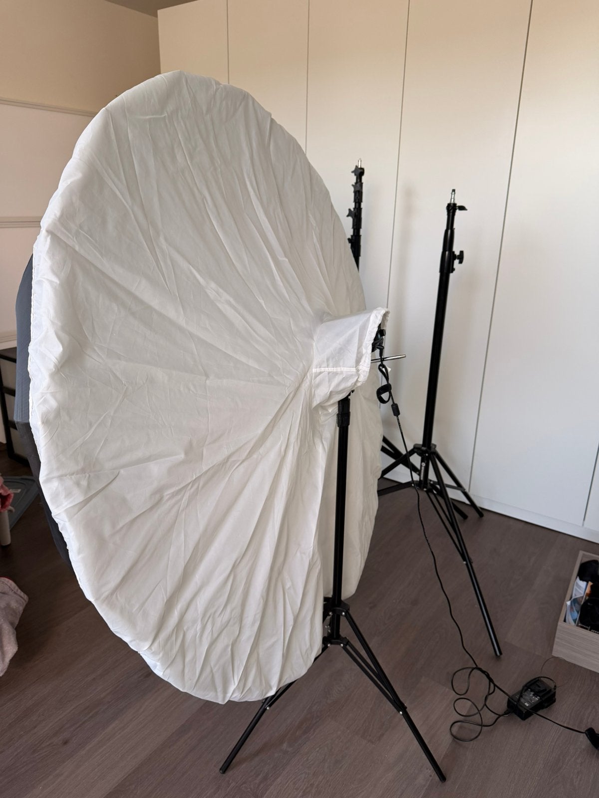 Flitsparaplu + diffuser, Audio, Tv en Foto, Fotografie | Fotostudio en Toebehoren, Ophalen, Zo goed als nieuw