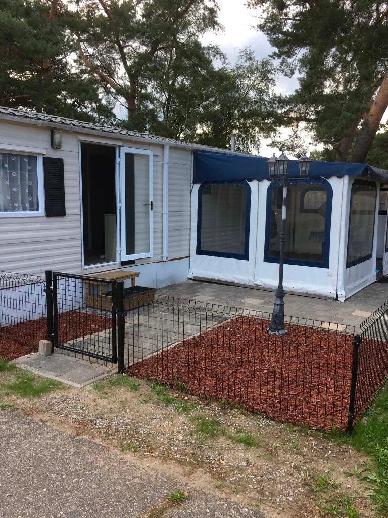 Stacaravan te koop, camping blauwe meer Lommel, Caravanes & Camping, Caravanes résidentielles, jusqu'à 2, Enlèvement