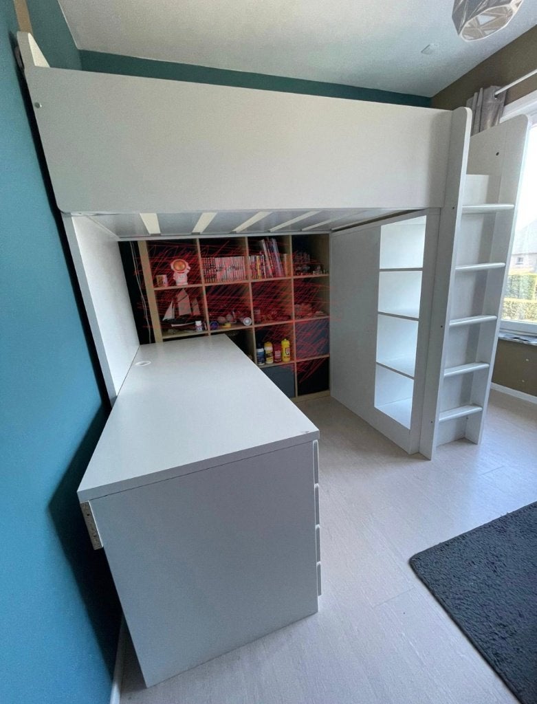 Lit mezzanine Ikea Stuva avec matelas, Ophalen, Gebruikt, Hoogslaper