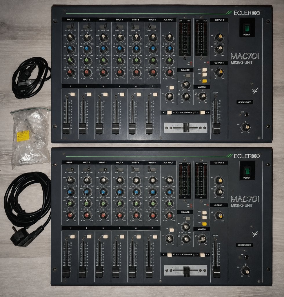 2 Tables de Mixage Ecler Mac 70i + Faders de remplacement, Ophalen, Gebruikt