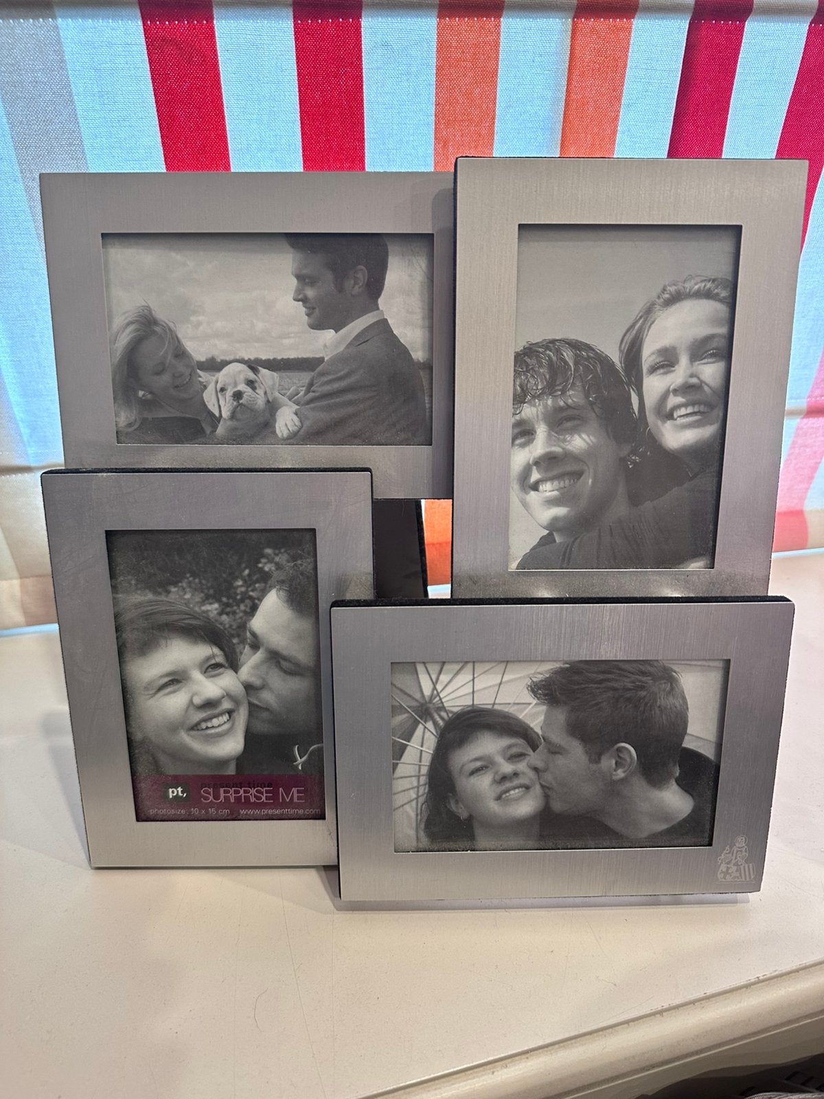Zilveren fotolijst voor 4 foto’s, Ophalen of Verzenden, Zo goed als nieuw