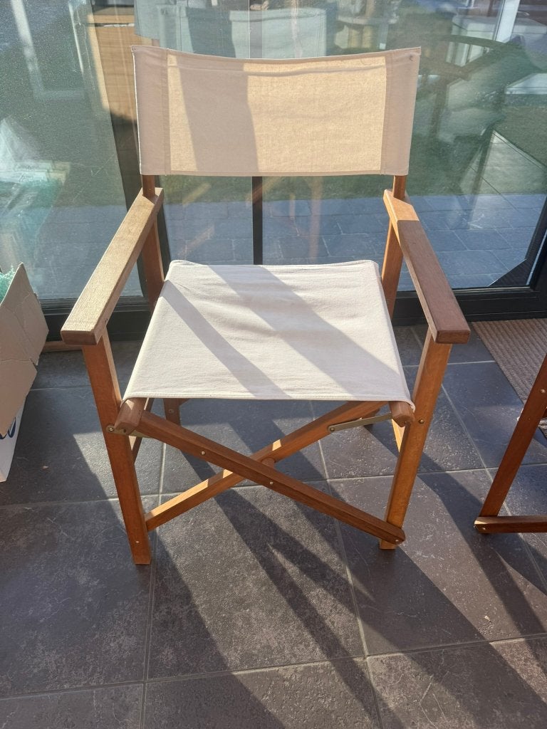 2 chaises de réalisateur, pliables, Maison & Meubles, Chaises, Enlèvement ou Envoi, Geen idee, Deux, Utilisé