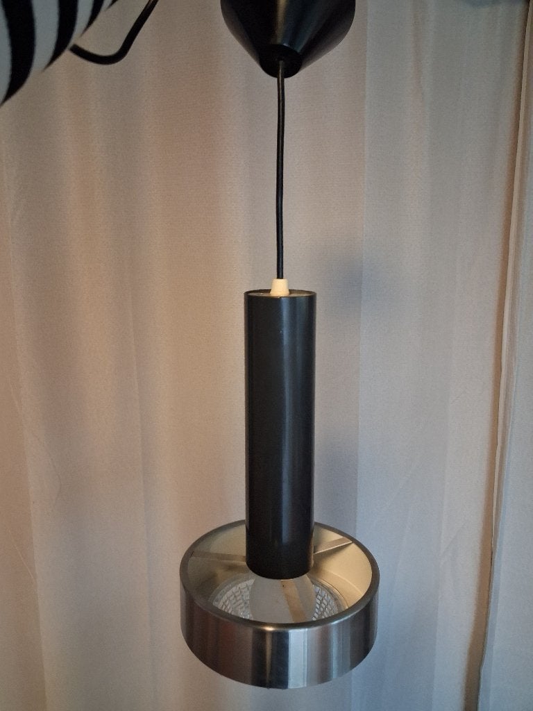 Retro jaren 60 hanglamp, vintage lamp Raak, Ophalen, Gebruikt, Glas