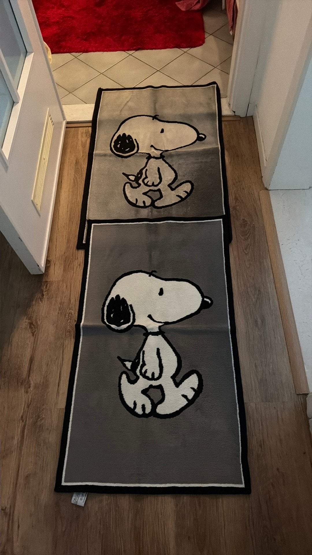 2 tapis de bain Snoopy, Maison & Meubles, Ameublement | Tapis & Moquettes, Enlèvement, Utilisé