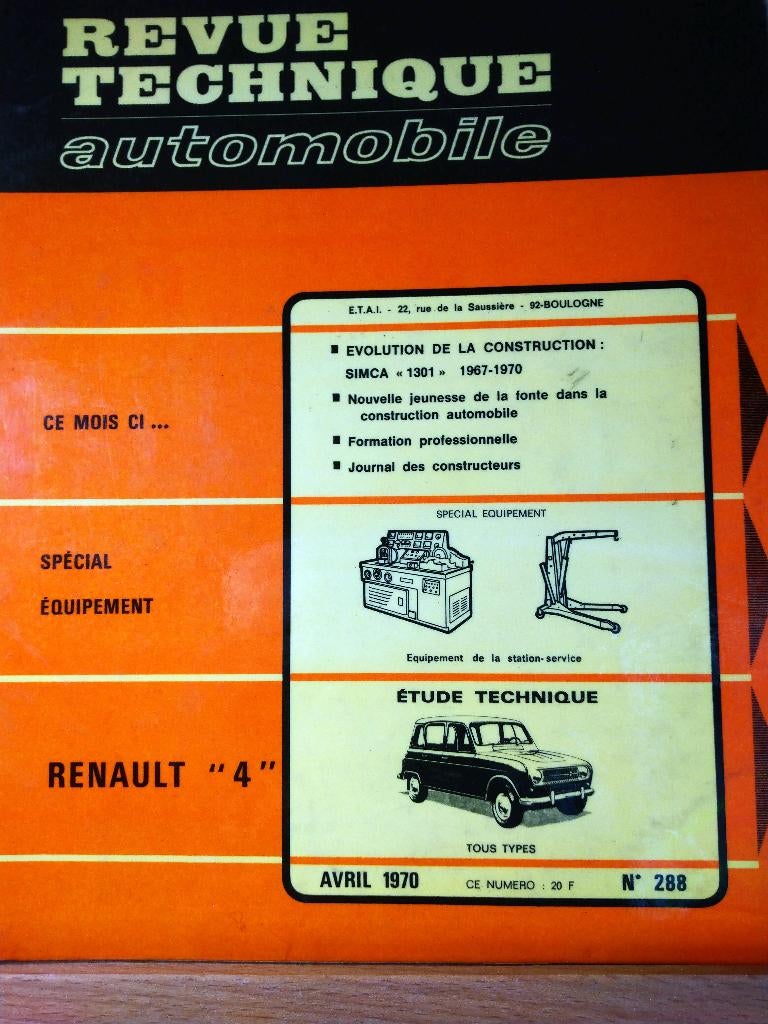 RTA 288 - Renault 4 - avril 1970, Enlèvement ou Envoi