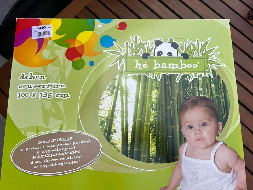 Deken Bamboo (100x135cm), Kinderen en Baby's, Ophalen, Nieuw, Beige, Deken of Dekbed