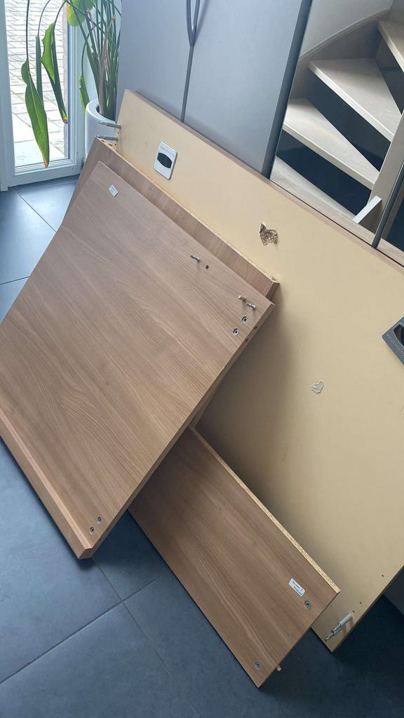 Bureau te koop voor ijverige student, Huis en Inrichting, Bureaus, Ophalen, Gebruikt, Schoolbureau, Bruin