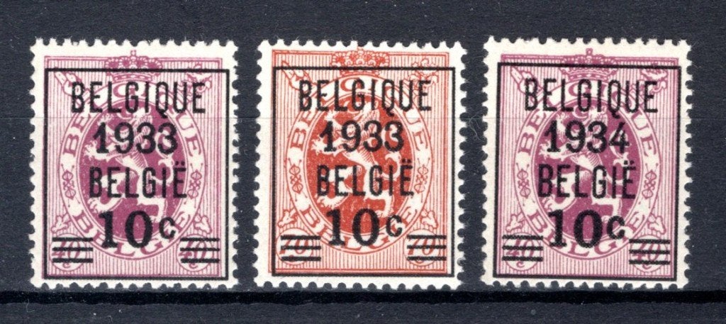 375A/376 MNH** 1933-1934 - Heraldieke leeuw COB 280 €, Verzenden, Postfris, Postfris