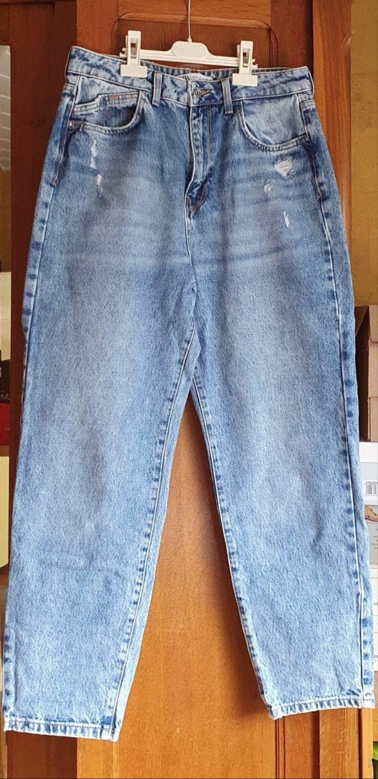 Zara High Waist Mom Jeans maat 40, Blauw, Zara, Ophalen of Verzenden, Zo goed als nieuw