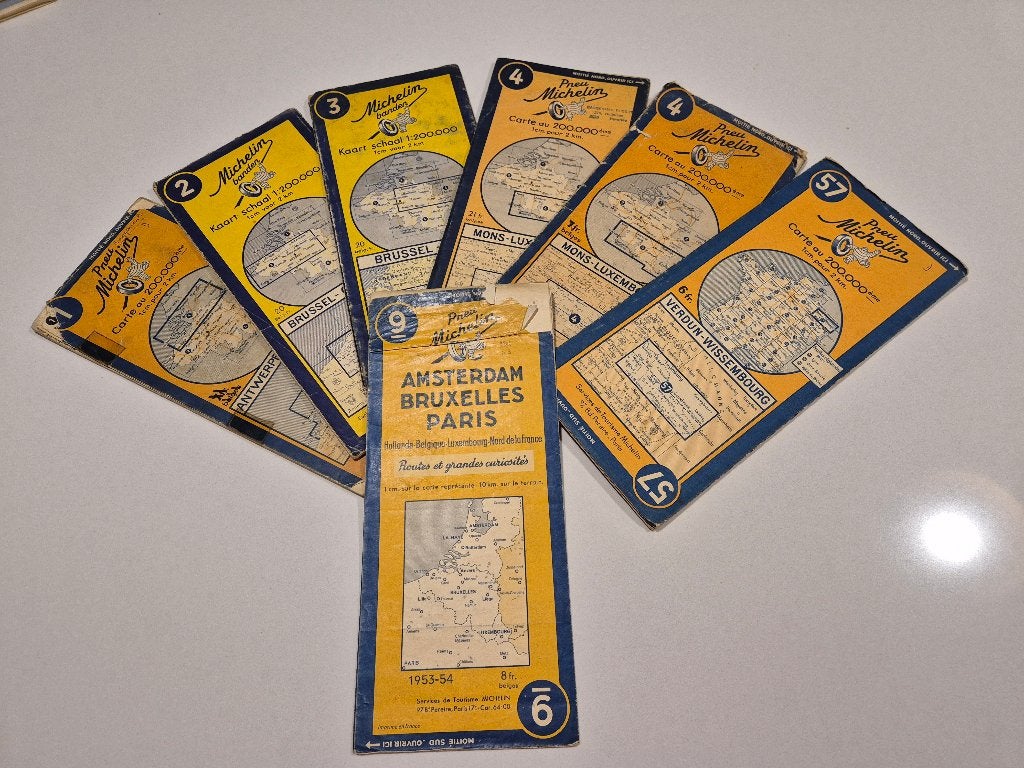 Oude landkaarten Michelin 6 stuks., Boeken, Atlassen en Landkaarten, Ophalen of Verzenden, Landkaart
