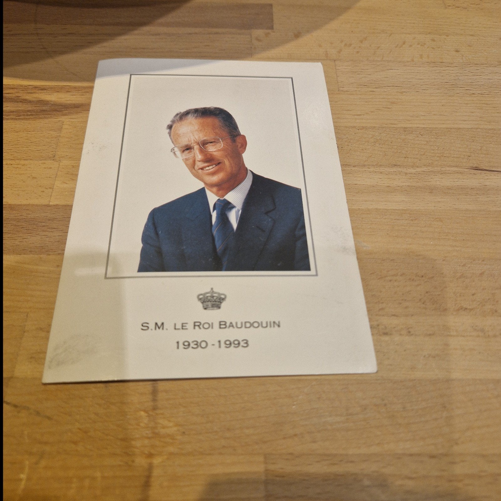 carte de remerciements suite funérailles Roi Baudouin, Enlèvement ou Envoi