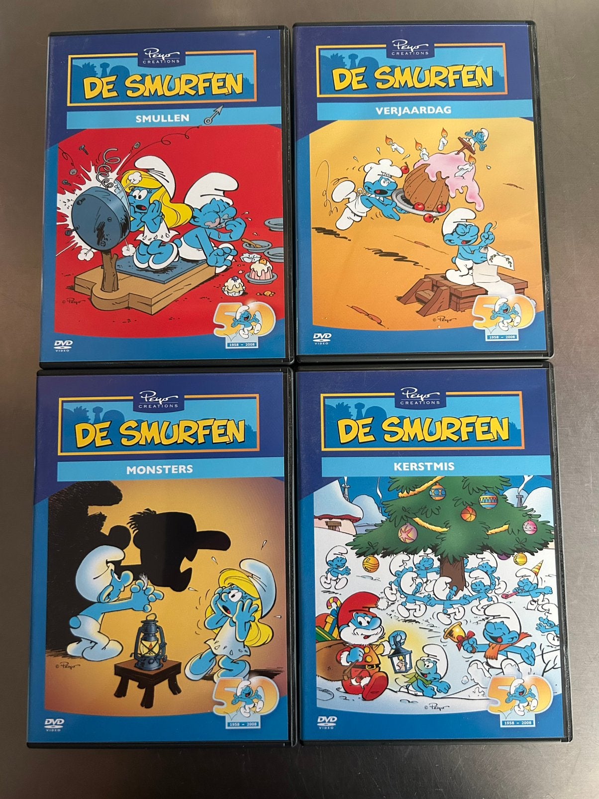 Set van 4 Smurfen DVD’s, Enlèvement ou Envoi, Comme neuf