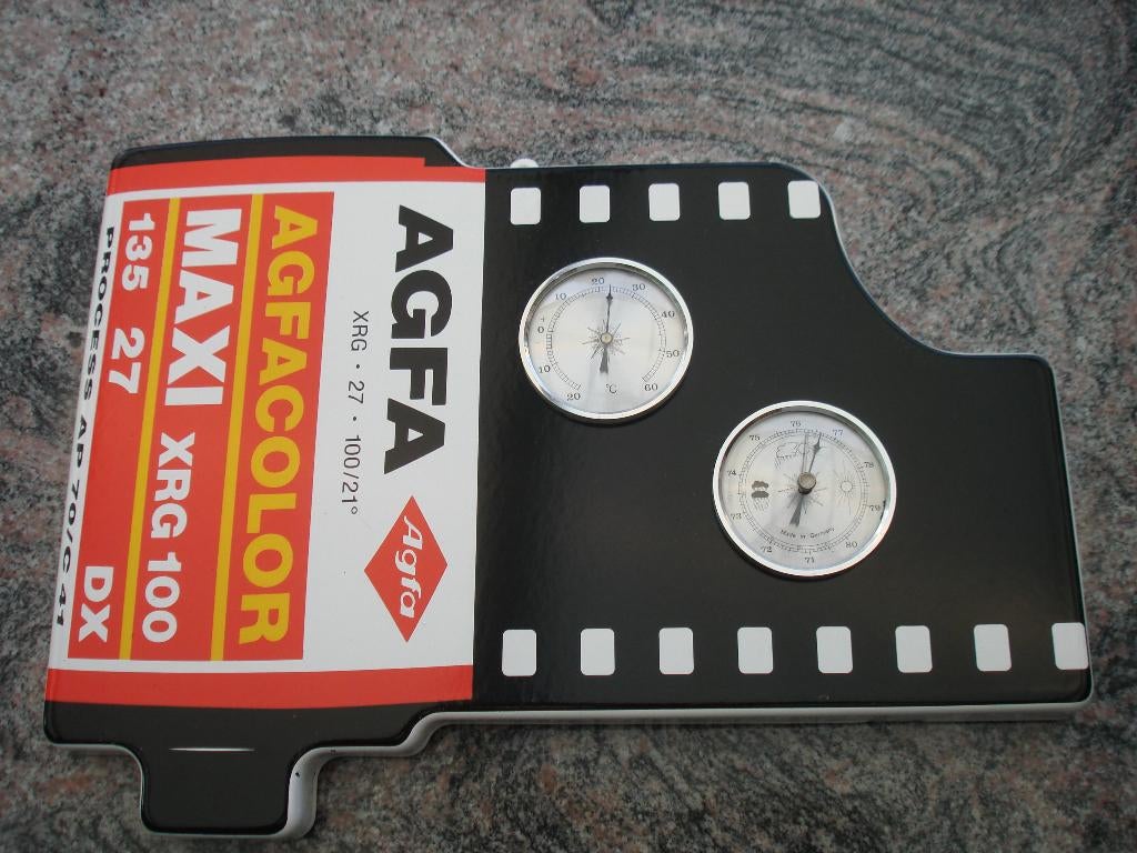 agfa emaille thermometer, Ophalen of Verzenden, Zo goed als nieuw, Reclamebord