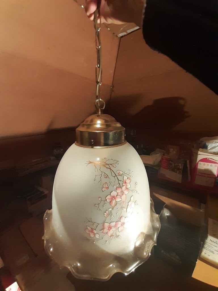 lampekap, Maison & Meubles, Suspension, Rose, Rond, 30 cm