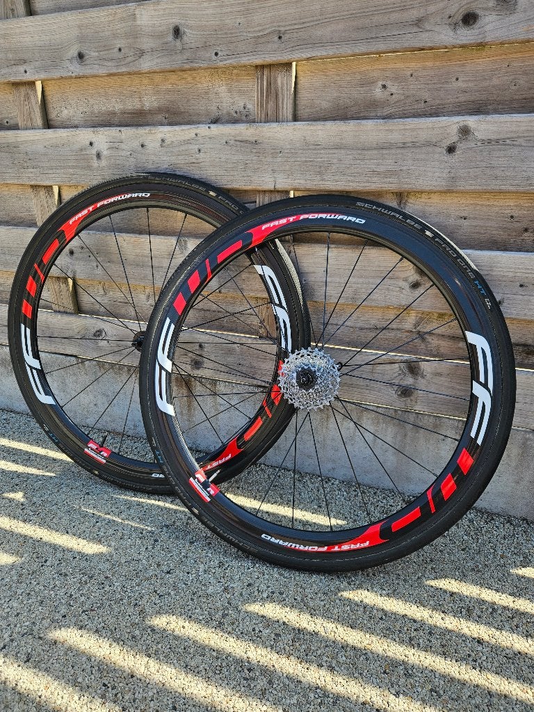 FFWD F4R carbon set wielen, Ophalen, Gebruikt, Carbon, Velgrem