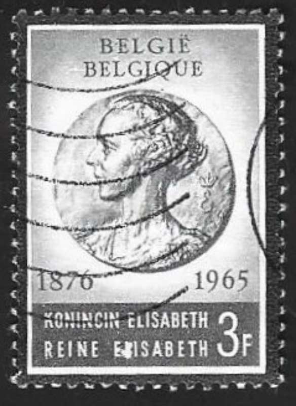 1 Postzegel Overlijden Koningin Elisabeth België 1965, Timbres & Monnaies, Timbres | Europe | Belgique, Oblitéré, Enlèvement ou Envoi