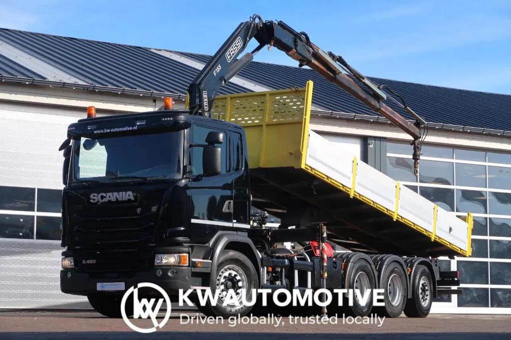 Scania G450 8X4/ KIPPER KRAN/ FASSI 15 TON CRANE/ EURO 6/ FU, Autos, Achat, Euro 6, Diesel, Automatique
