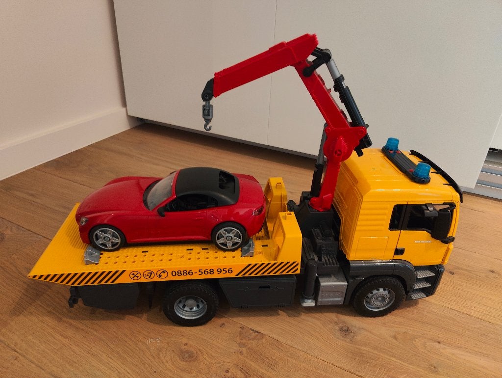 Bruder takelwagen, Ophalen, Gebruikt