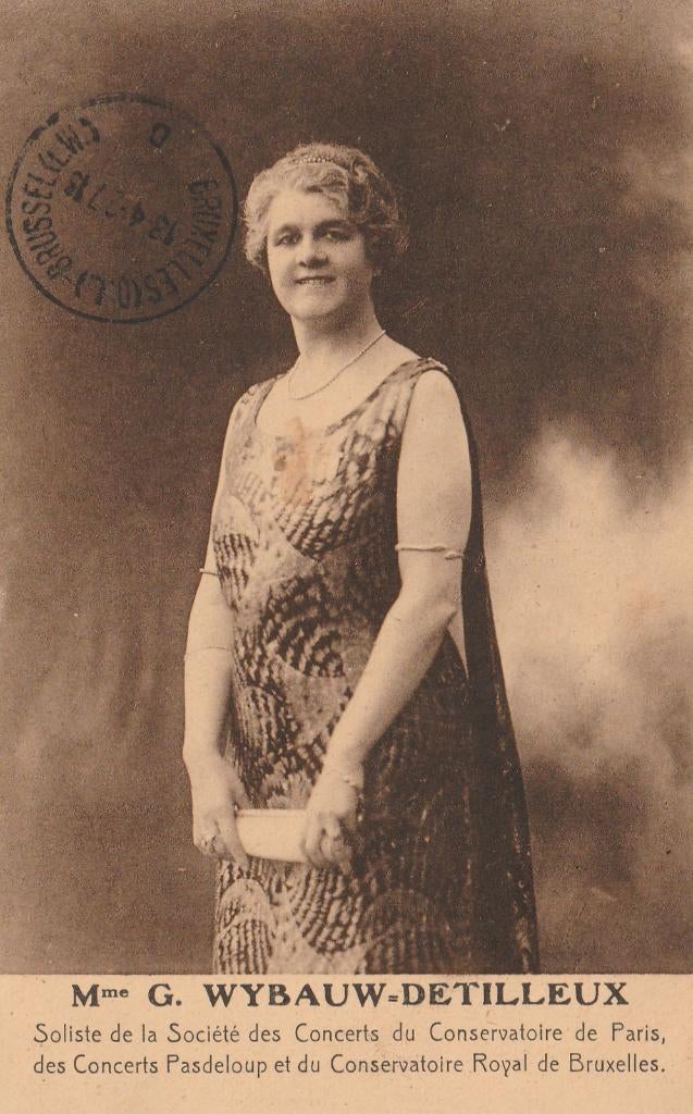 Mme G. WYBAUW - DETILLEUX -   Soliste, Verzenden, 1920 tot 1940, Gelopen, Overige thema's