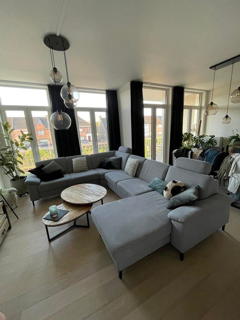 Grijze, stoffen zetel, Huis en Inrichting, Ophalen, Zo goed als nieuw, Stof, Modern