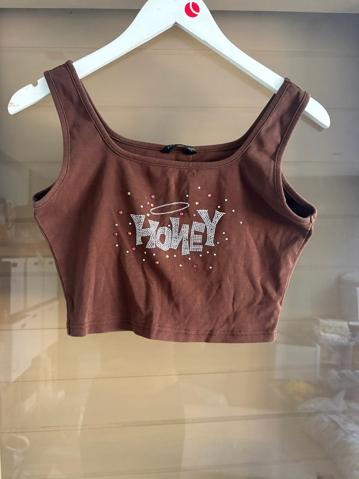 Crop top shein, Kleding | Dames, Maat 38/40 (M), Bruin, Ophalen of Verzenden, Zo goed als nieuw