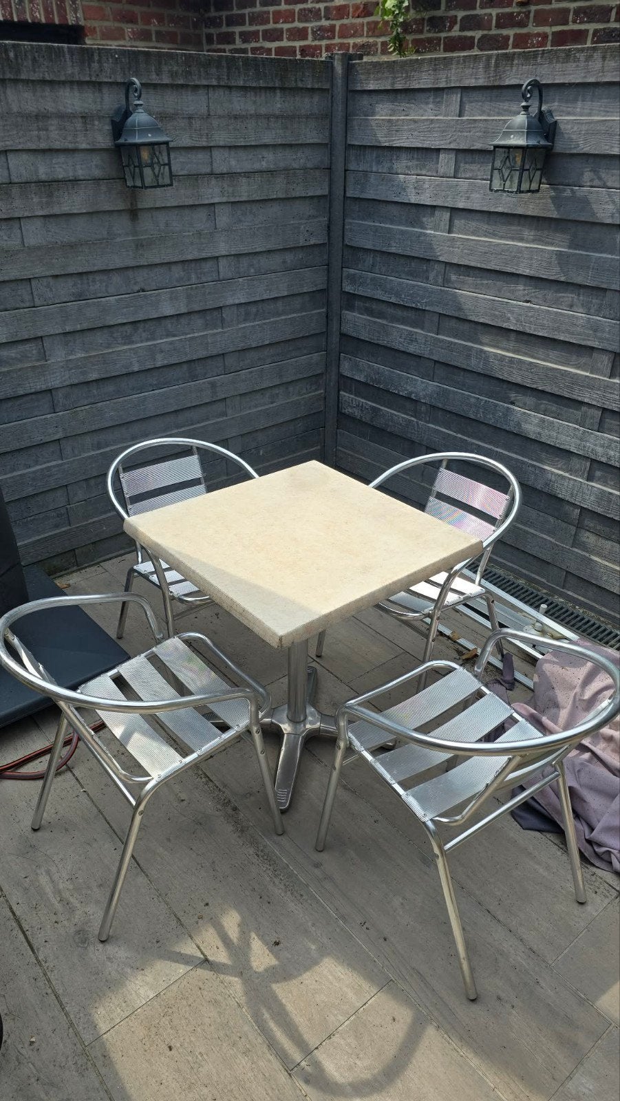 Horeca terrastafel en stoelen, Tuin en Terras, Ophalen
