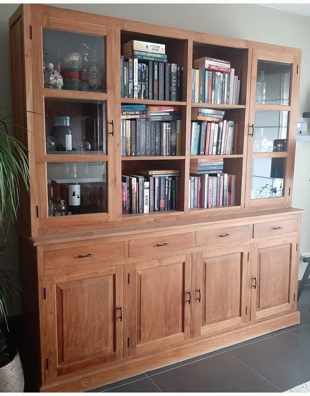 Eetplaats in teak, merk Pomax, Huis en Inrichting, Kasten | Buffetkasten, Ophalen, Gebruikt, Teakhout, Landelijk