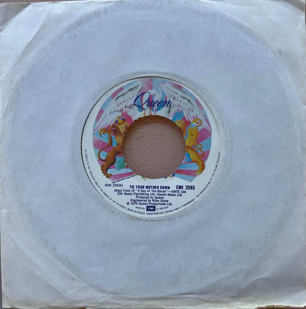 Queen - tie your mother down - you and i ( 7” vinyl ) 1976, Ophalen of Verzenden, Gebruikt