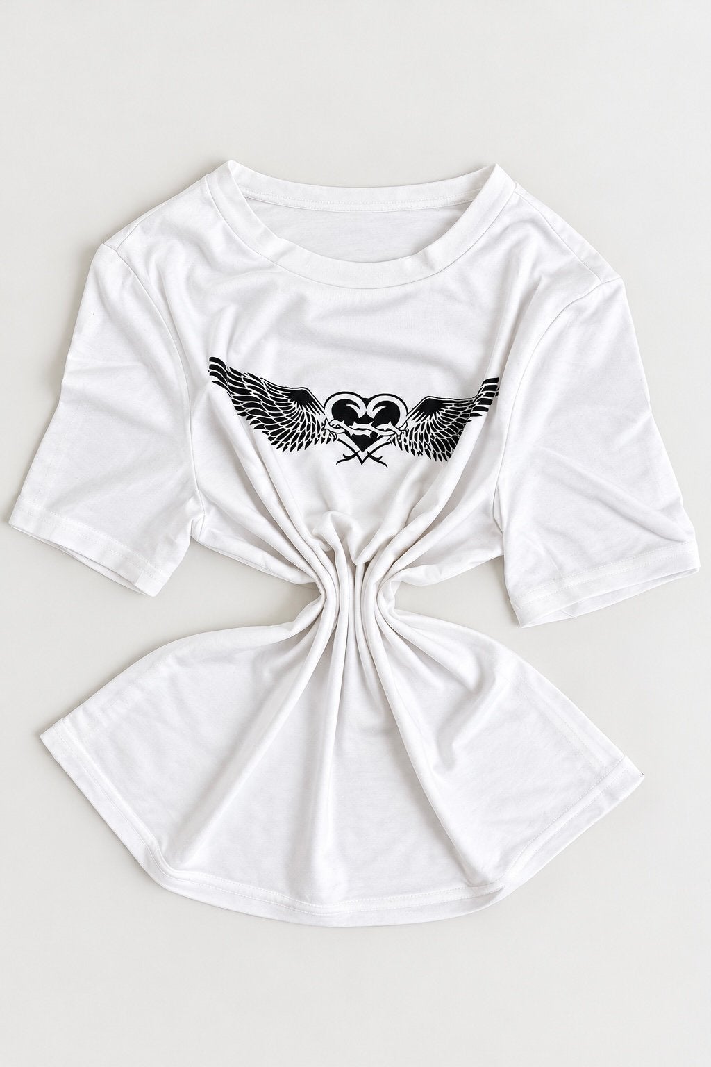 Witte T shirt met vleugelprint, Kleding | Dames, Ophalen of Verzenden, Zo goed als nieuw, Wit