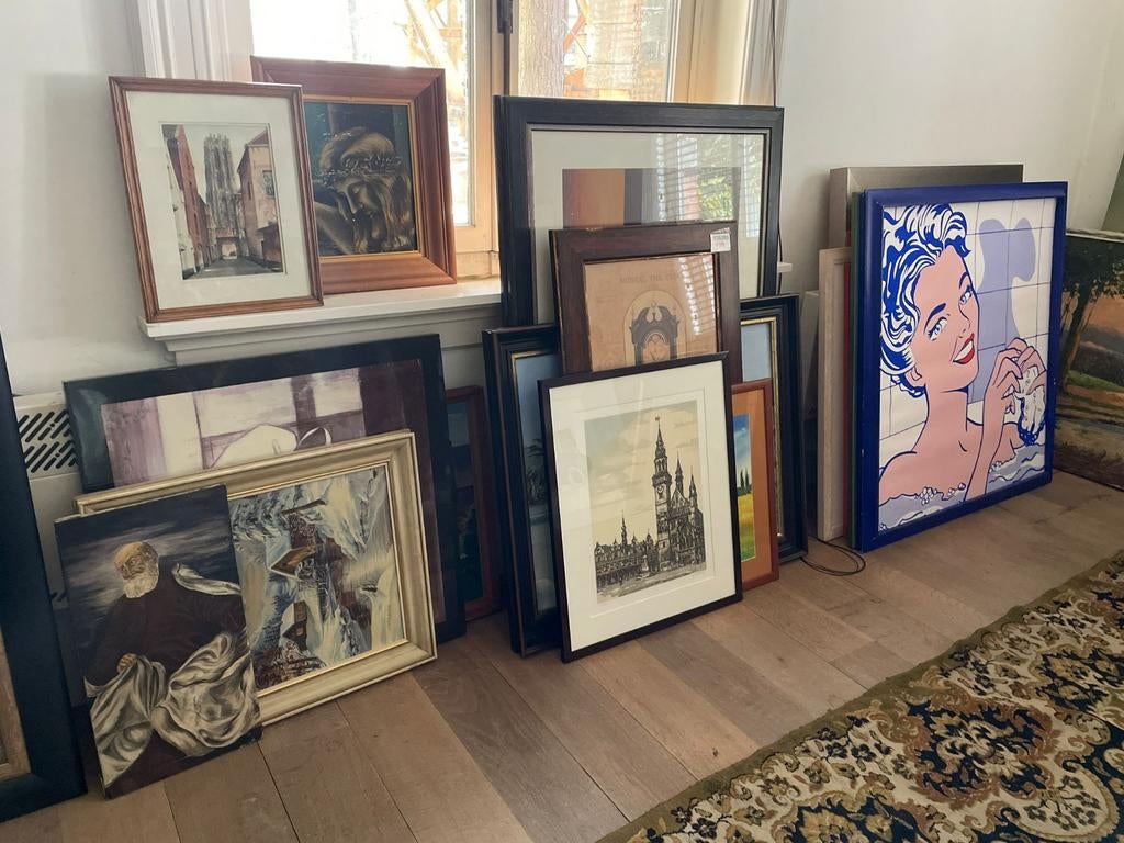 Diverse schilderijen en kunstwerken te koop, Ophalen