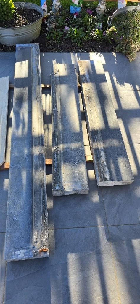 Dorpels blauwsteen 126x23x8,5 (2st) en 193x23x8,5 (1st), Ophalen, Gebruikt, Natuursteen, Overige typen