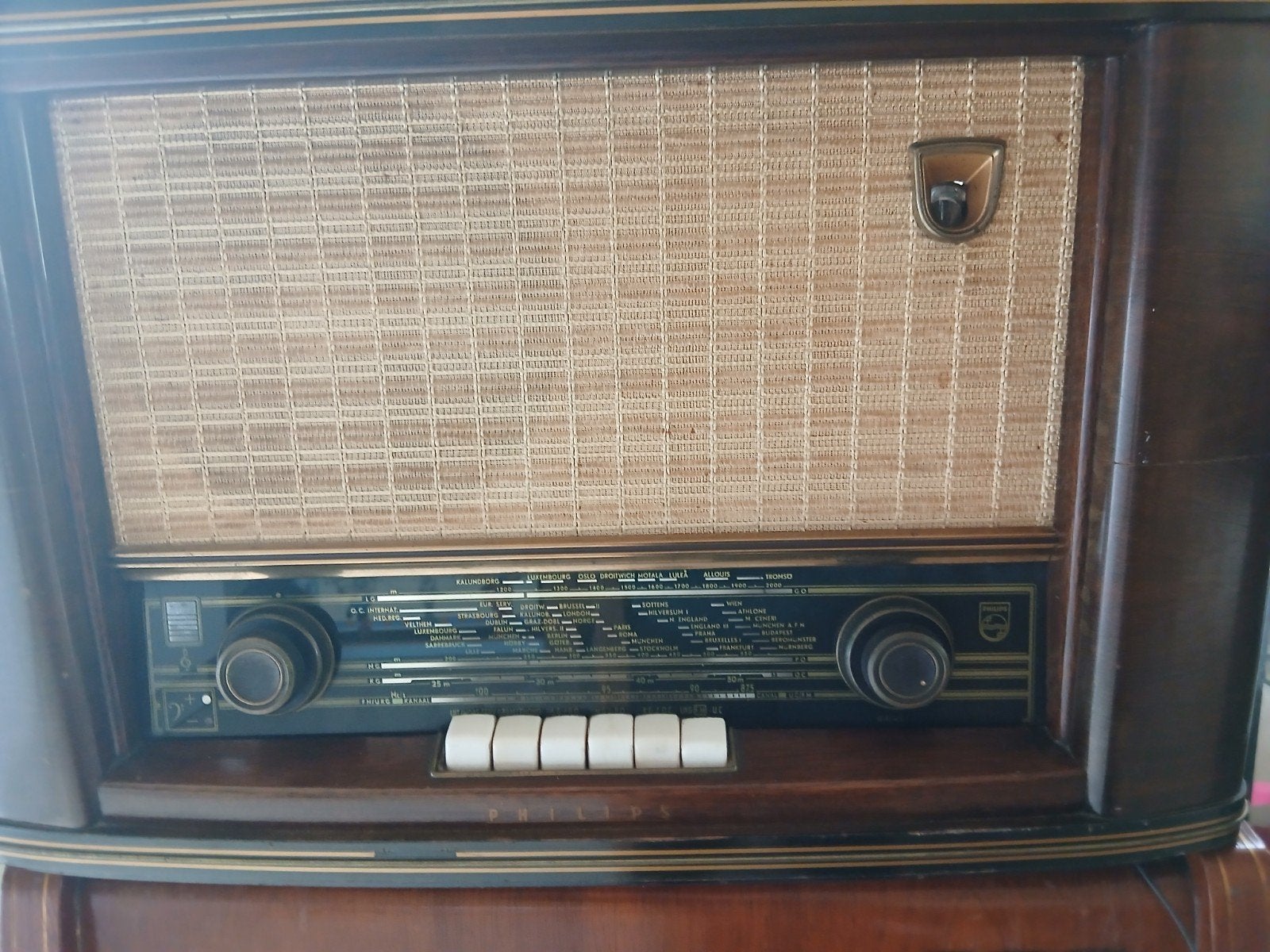 Prachtige Vintage Philips Buizenradio (Jaren 50) – Werkend!, Ophalen
