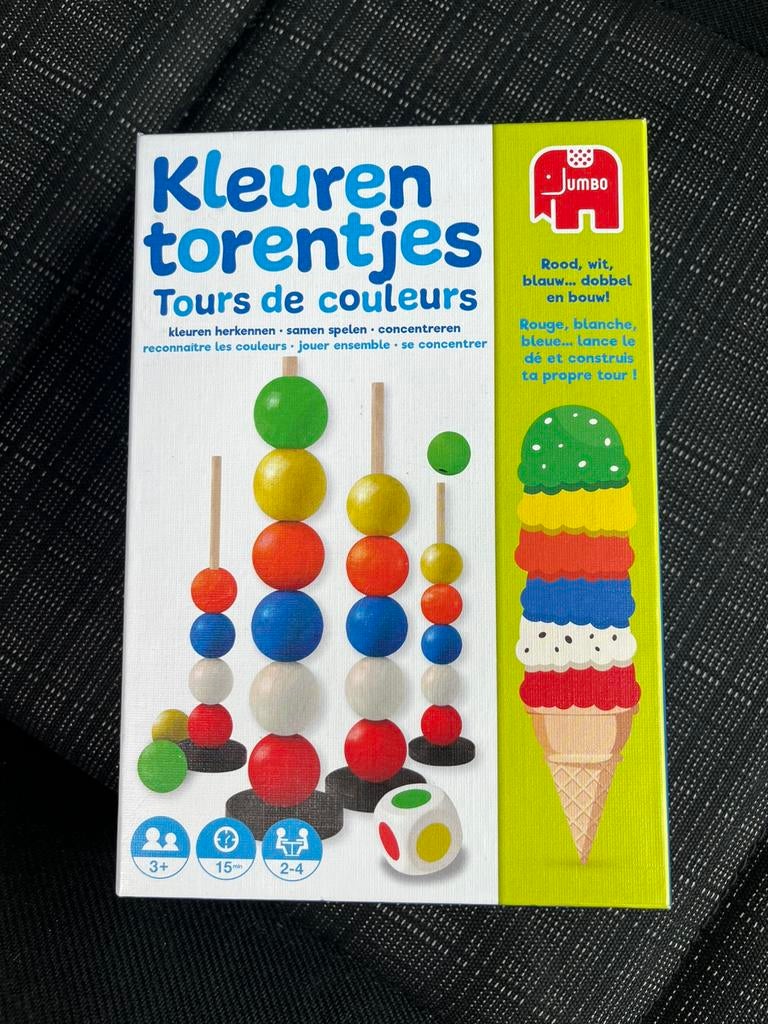 Jumbo Kleurentorentjes, Kinderen en Baby's, Speelgoed | Houten speelgoed, Zo goed als nieuw, Rij- of Hobbelspeelgoed, Ophalen of Verzenden