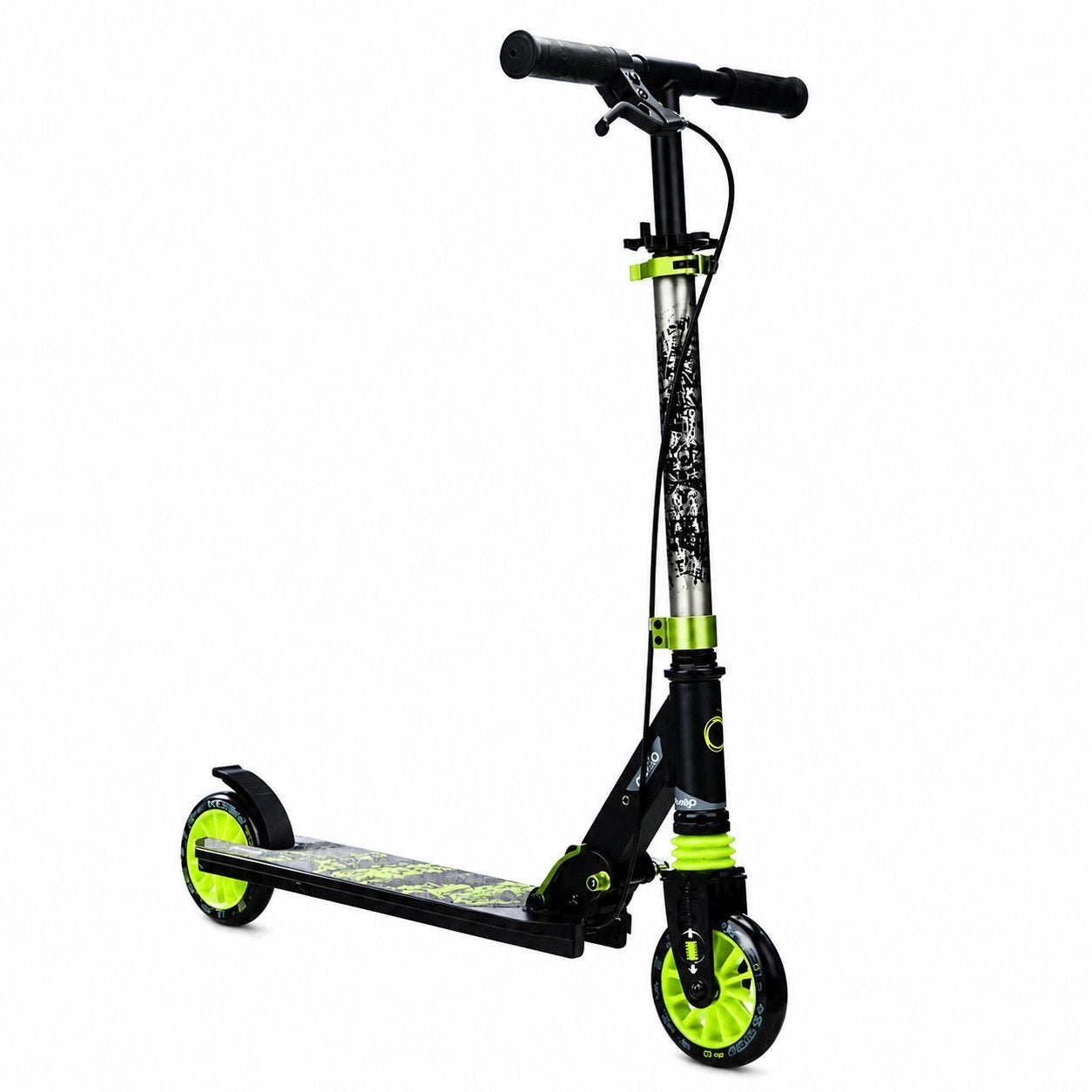 Trottinette Step avec frein - Vert Noir - Très bon é, Enlèvement
