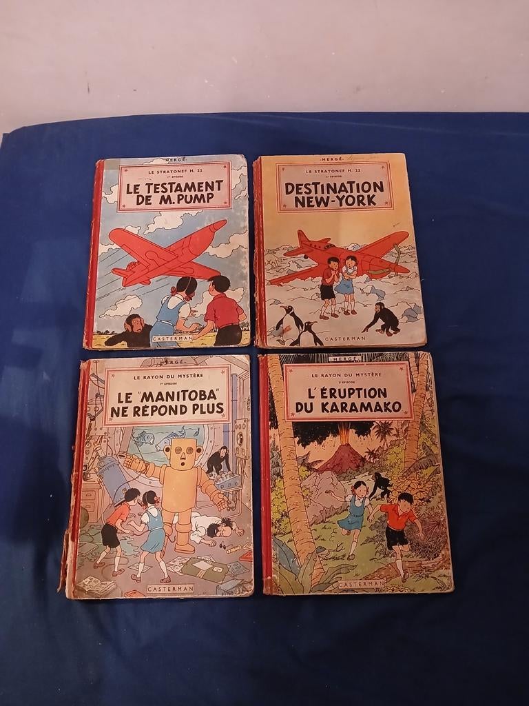 4 strips uit 1951-1952 De avonturen van Jo, Zette en Jocko H, Boeken, Stripverhalen, Gelezen, Meerdere stripboeken, Ophalen of Verzenden