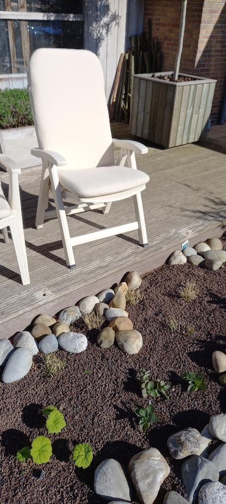 tuinstoelen en ligzetels, Jardin & Terrasse, Chaises de jardin, Enlèvement, Comme neuf, Synthétique, Ajustable