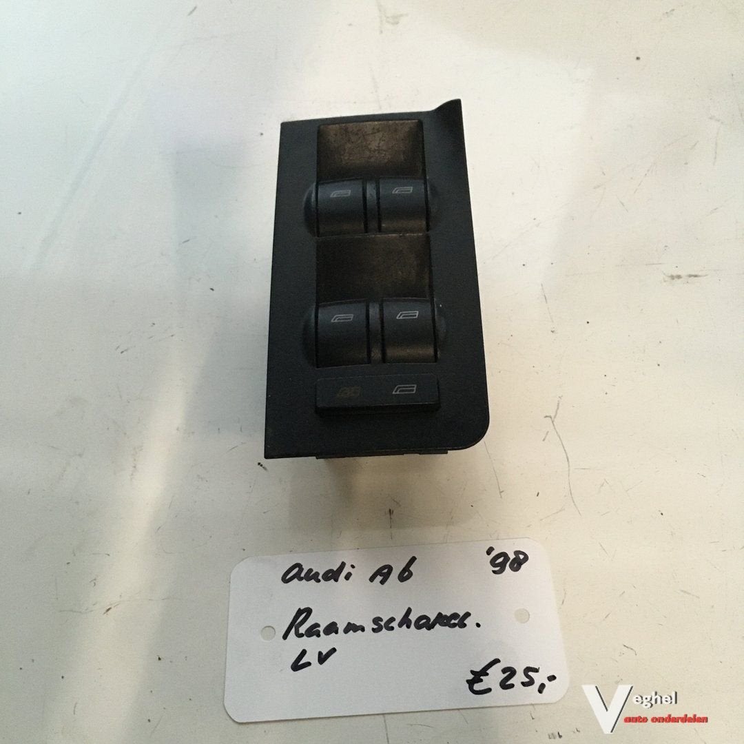 Audi A6 1998   Raamschakelaars Linksvoor, Gebruikt, -, -, Ophalen of Verzenden