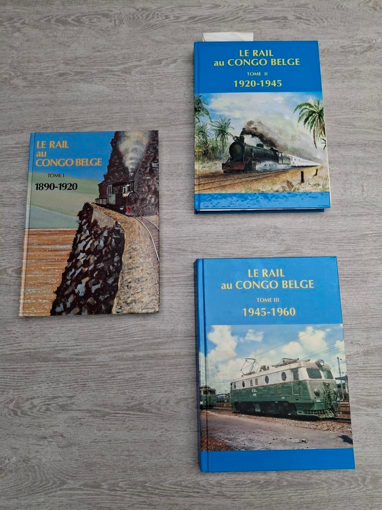 Le rail au Congo Belge - Complete set 3 boeken - 1993-2008, Boeken, Ophalen