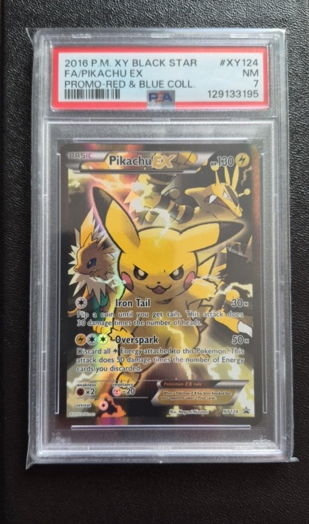 Pikachu ex XY124 black star promo psa 7, Hobby en Vrije tijd, Verzamelkaartspellen | Pokémon, Ophalen of Verzenden, Nieuw, Losse kaart