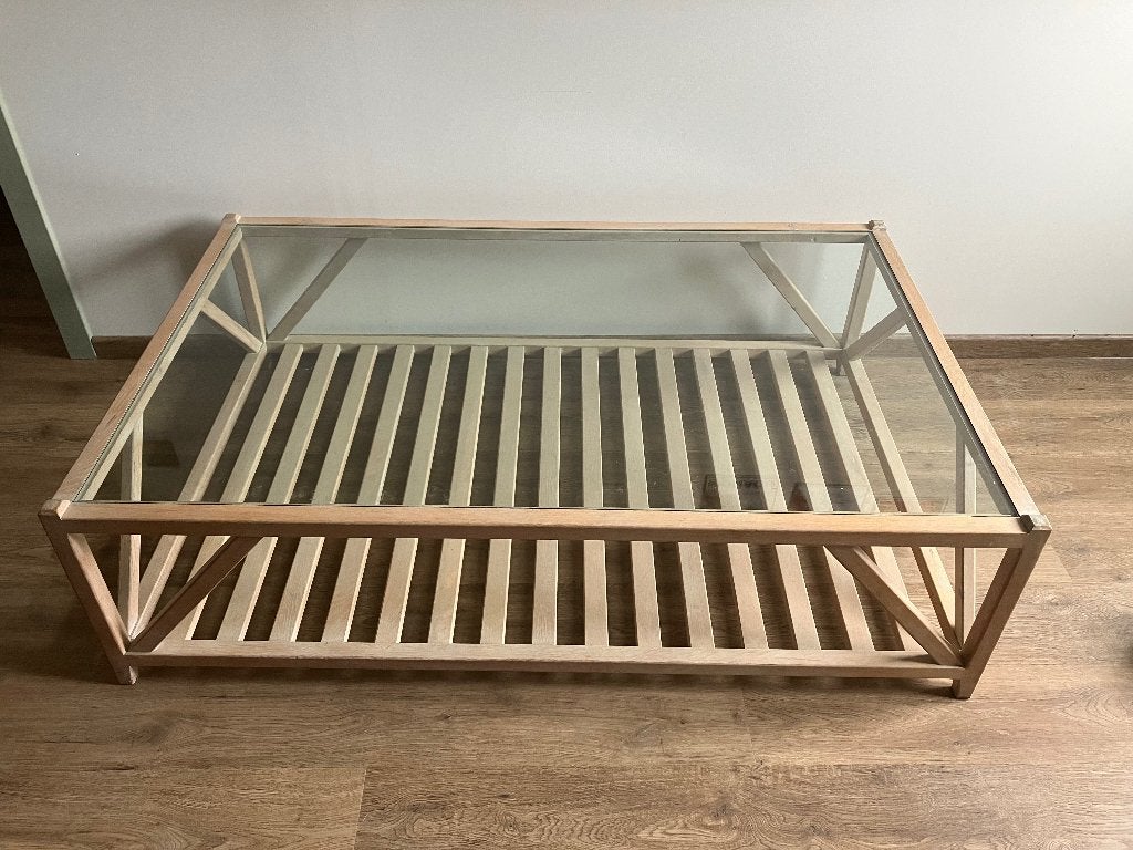 Salontafel, Huis en Inrichting, Ophalen, 50 tot 100 cm, Zo goed als nieuw, Eikenhout