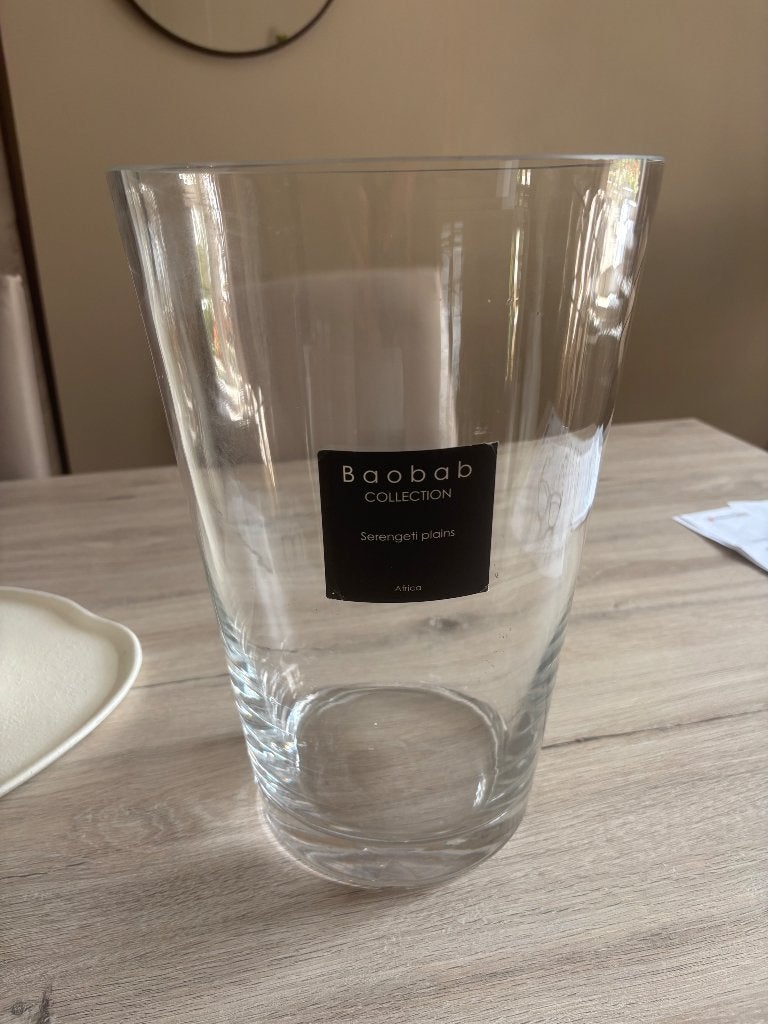 Gros Pot bougie baobab H35 cm D24cm, 35 cm, Verre, Enlèvement, Utilisé