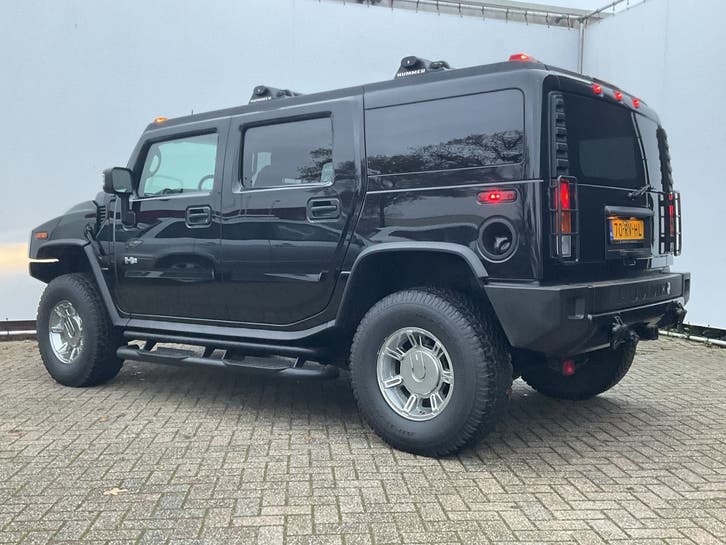Hummer H2 6.0 V8 Perfect mooi origineel Topstaat Youngtimer!, Auto's, Automaat, Zwart, Bedrijf, SUV of Terreinwagen