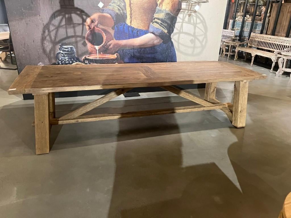 Klooster tafel, Ophalen, Kloostertafel zwaar massief Eiken, Eikenhout, 50 tot 100 cm