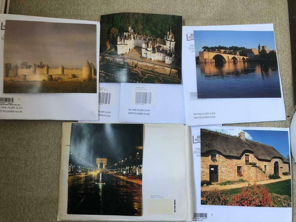 Prenten Loire, Parijs, Provence, Rousillion, Bretagne, Ophalen of Verzenden