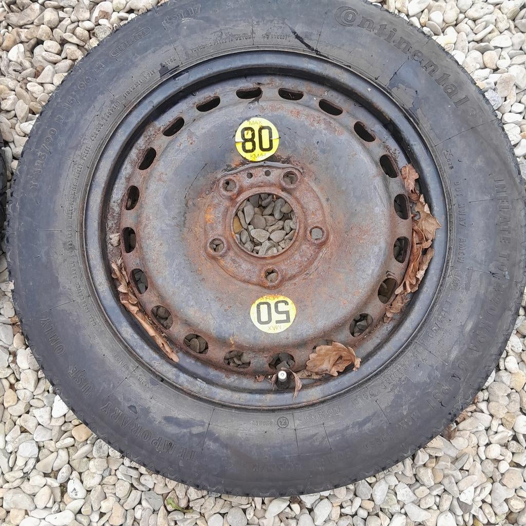 Lot de 3 pneus / roues de secours, Auto diversen, Aanhangwagen-onderdelen, Ophalen