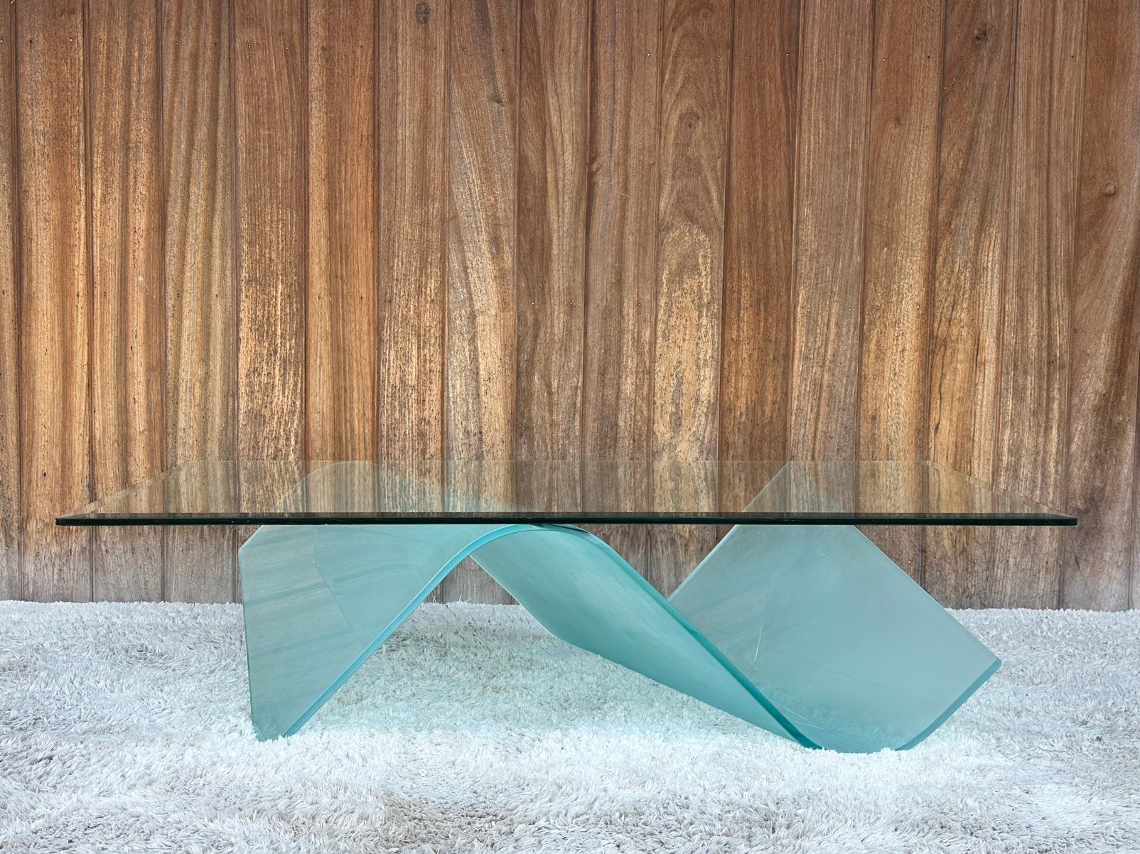 Vintage curved coffeetable by Reflex 1980s, Enlèvement