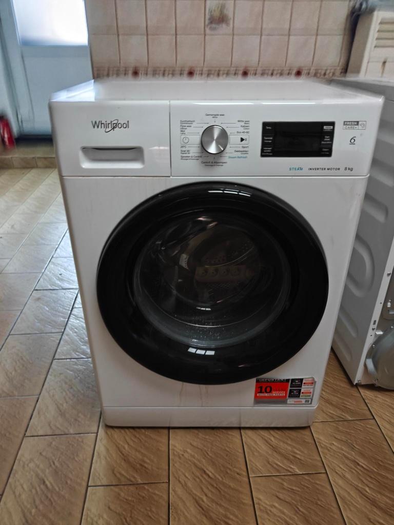 wasmachine - tot 8 kg - Whirlpool A- 2 jaar, Ophalen, Zo goed als nieuw, Voorlader, 85 tot 90 cm