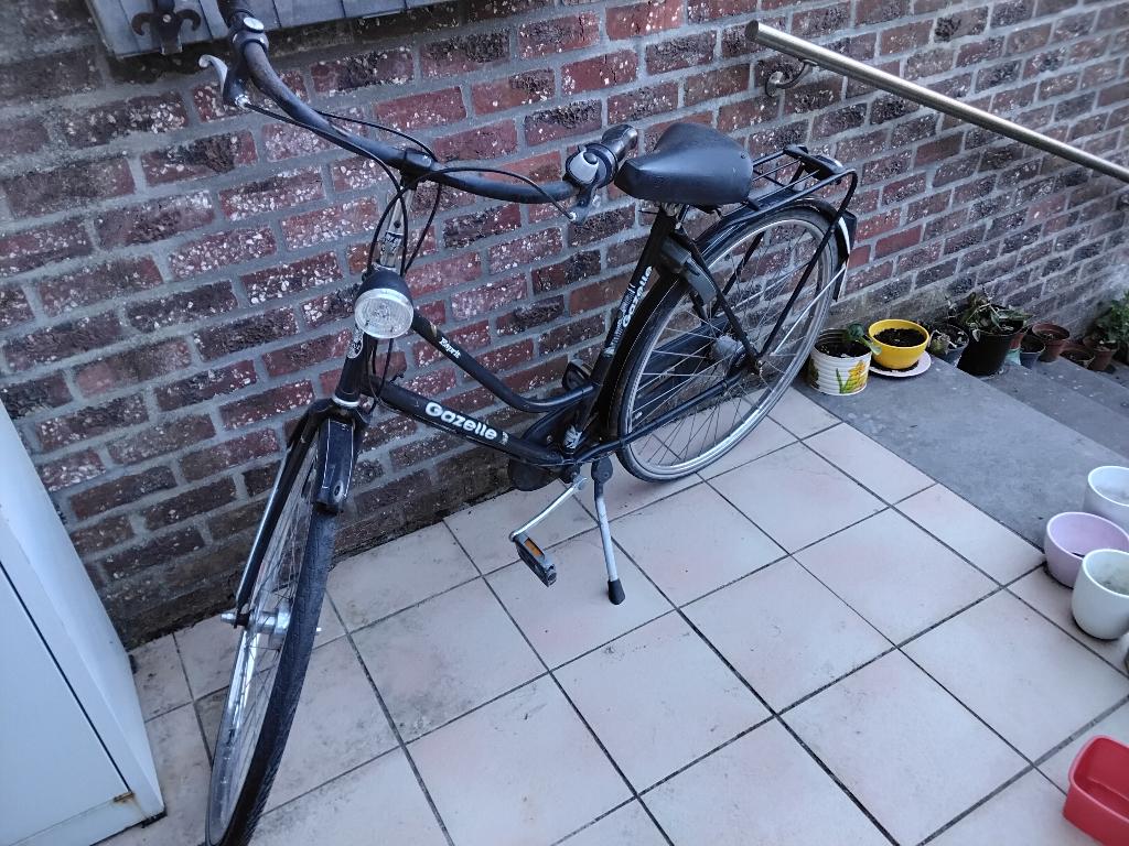 Vrouwenfiets,zwart,gazelle, Ophalen, Gebruikt, 50 tot 53 cm, Schijfrem