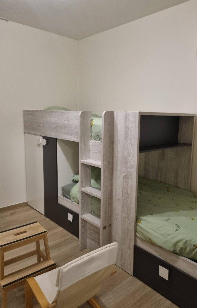 Stapelbed antraciet DEBA, Enlèvement, Utilisé, Lits superposés
