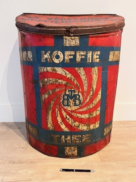 XXL blikken ton 65cm*51cm 1930-1946, Ophalen, Gebruikt, Koffie